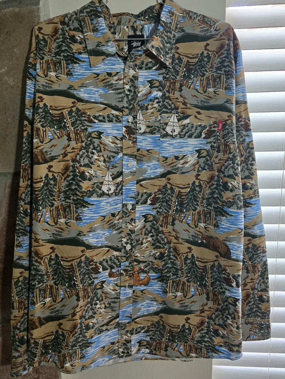 Stüssy Cotton Flannel All Over Wilderness Print